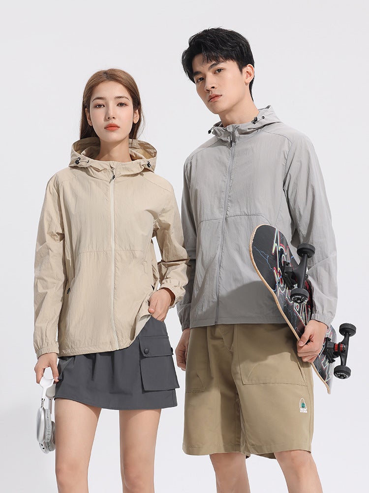 2025 Spring New Men'S And Women'S Hooded Casual Windbreaker Waterproof, Breathable And Wear-Resistant Single-Layer Water-Repellent Jacket - Image 3